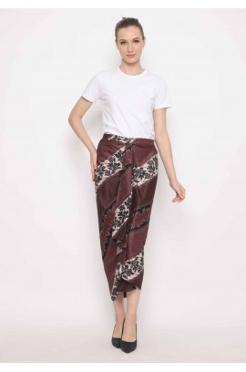 Lyne Halim Skirt Batik Belalai Panjang, 3096 - Mauve.